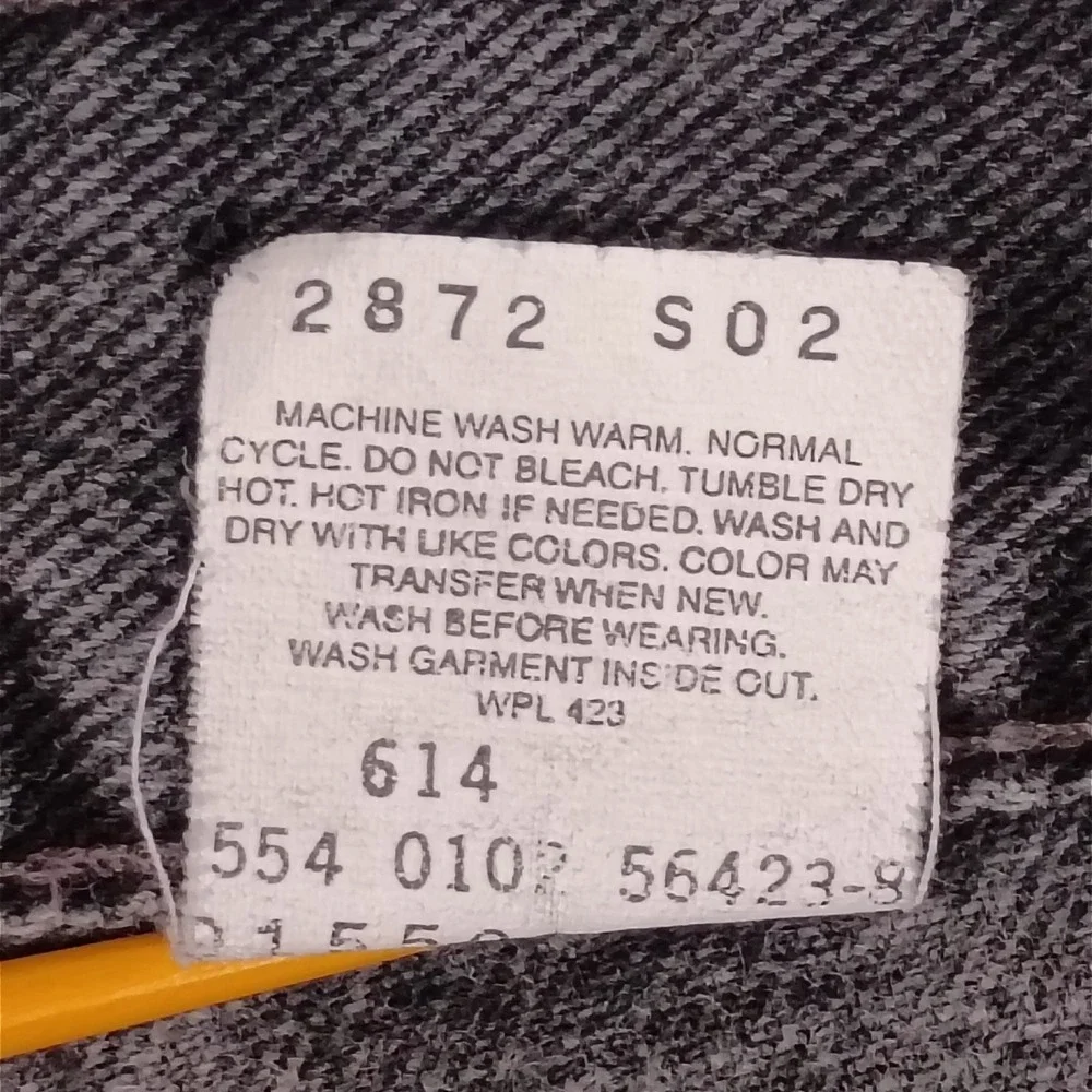 Vintage Levis 550 Relaxed Fit Made in USA Black Wash Jeans Mens 44x30 Fit 42x28